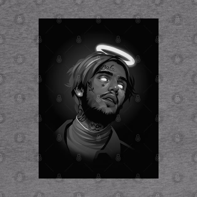 lil peep grayscale neon by Mousely 